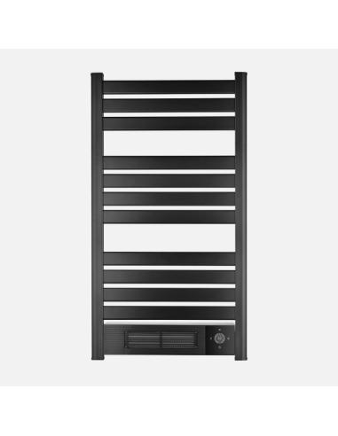 Toallero Elect.c/calefactor Ceramico Velez Negro 2000w Ptc 2modos Remoto,temporizador24h, Indicador Temperatura 102x55,5x3,8cm