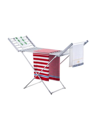 Tendedero Elect,plegable Palmito 220w Aluminio 2tend.laterales,cable1,2m 93x147x52,5cm