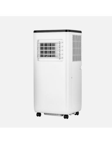 Aire Acondicionado Portatil Puff Blanco/negro 7000btu/1750fr 750w 2vel Deshumidificador C/remoto,kit Ventana 70x33x28cm