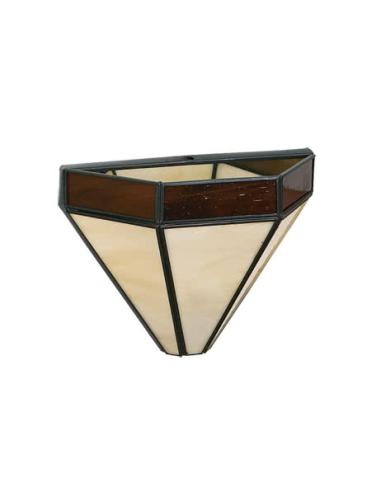 Aplique Adarve 1xe27 Negro/beis/marron 18,5x22x11 Cm