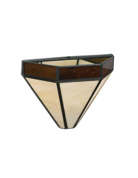 Aplique Adarve 1xe27 Negro/beis/marron 18,5x22x11 Cm