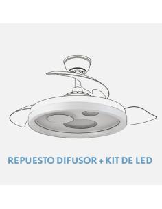 Difusor + Kit Led Ventilador Serie Turia