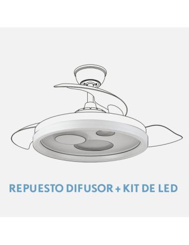 Difusor + Kit Led Ventilador Serie Turia