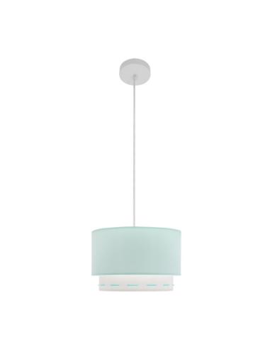 Colgante Trazos 1xe27 Verde Agua Regx30x30 Cm