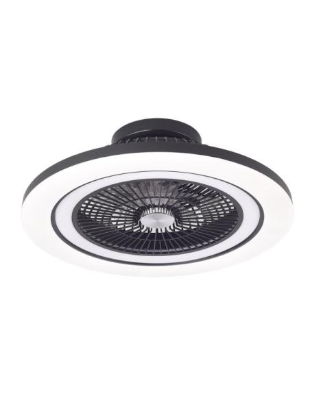 Ventilador Dc 50+7w Antartida Negro 5asp 58d 5400lm 3000-4500-6500k+rgb Remo+r.intensidad+memoria+temporizador