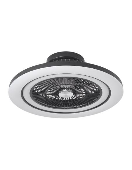 Ventilador Dc 50+7w Antartida Negro 5asp 58d 5400lm 3000-4500-6500k+rgb Remo+r.intensidad+memoria+temporizador
