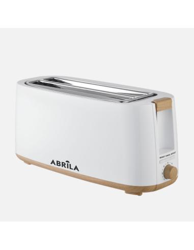 Tostador Pan Eume 1400w Blanco/haya 7niveles Tostado,descongelacion, Apag.automatico,2ranuras,recogemigas 17x38x14,5cm