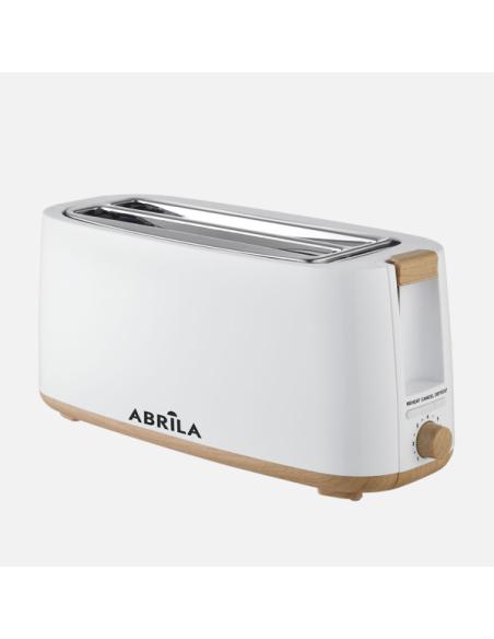 Tostador Pan Eume 1400w Blanco/haya 7niveles Tostado,descongelacion, Apag.automatico,2ranuras,recogemigas 17x38x14,5cm
