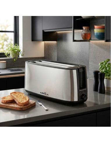 Tostador Pan Muga 1400w Negro/plata 7niv.tostado.descongelacion, Apag.automatico,2ranuras,recogemigas 17x38x14,5cm