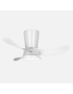 Ventilador Dc Triollo 27w 2700lm Blanco 3aspas 6vel 61d 3000-4500-6500k Remoto+reg.intensidad+temporizador+memoria