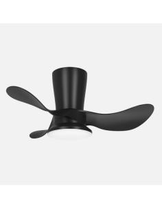 Ventilador Dc Triollo 27w 2700lm Negro 3aspas 6vel 61d 3000-4500-6500k Remoto+reg.intensidad+temporizador+memoria