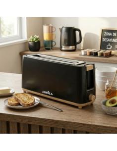 Tostador Pan Yeltes 900w Negro/haya 7niv.tost.descongelacion,apag.automatico.1ranura.recogemigas.17x38x115cm 2
