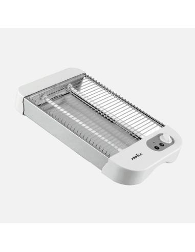 Tostador Horizontal Cueto 600w Blanca 2tubos Quarzo Tempo. Bandeja Recogemigas,acero Inoxid.6,5x35,5x21cm