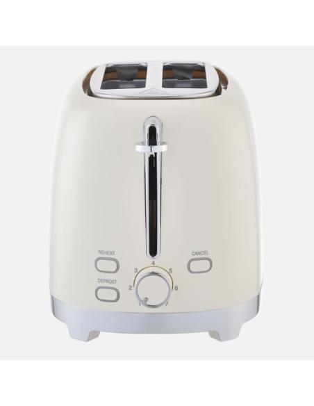 Tostador Pan Yuka 930w Beis 7niv.tost.descongelac Apag.autom.2reb 2ranu.recogemigas 19,5x29x18cm