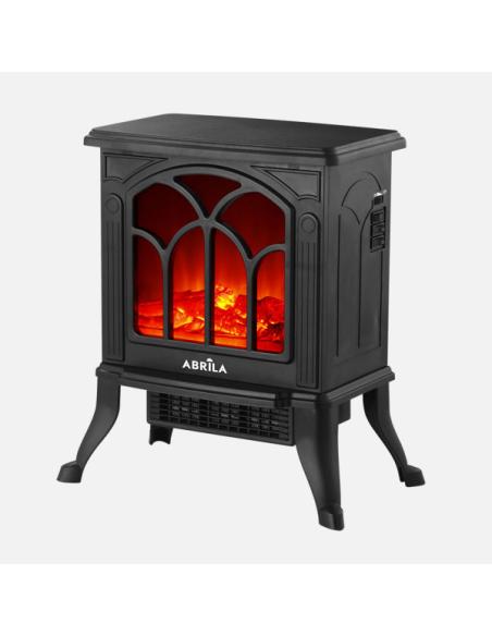 Termov.ceramico Ptc Inola 1500w Negro 2pot Efecto Chimenea Termost.protecc.44x37,5x23cm