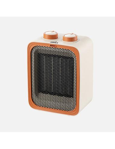 Termoventilador Ceram.jaya 2000w Beis/naranja Termostato Reg.2pot 3fun Sist.seguridad Antivuelco 20x15x10cm