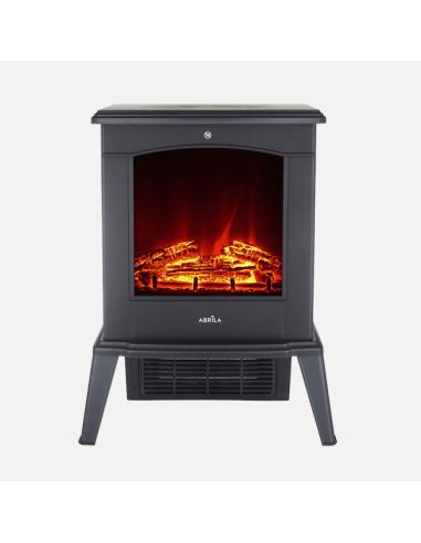 Termoventilador Ceramico Ptc Cameron 1800w Negro 2pot Efecto Llama Indep.termostato Reg.protecc.52x41,5x22,5cm