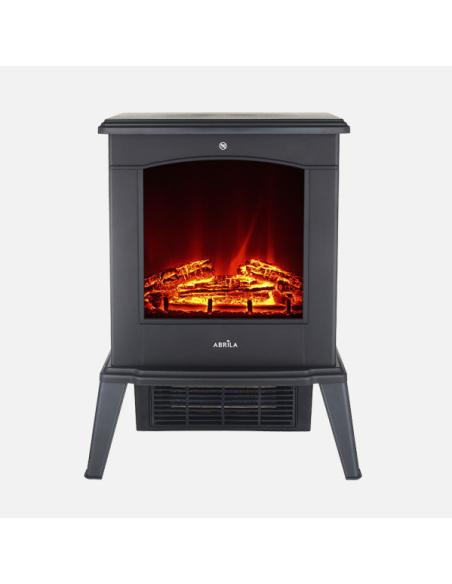 Termoventilador Ceramico Ptc Cameron 1800w Negro 2pot Efecto Llama Indep.termostato Reg.protecc.52x41,5x22,5cm