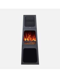 Termoventilador Ceramico Ptc Cornelius 1800w Negro 2pot Efecto Llama Indp.termostato,protecc.119x45x35cm 2