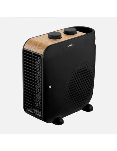 Termoventilador Elect.trail 2000w Negro/haya 2pot 3fun Termostato Regulable,protecc.seg.23,5x22,5x12cm