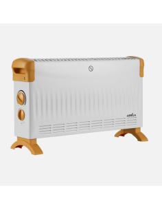 Convector Kevin 2000w Blanco/ocre 3pot. Termostato Reg. Funcion Turbo Control Temp.proteccion.32,5x53,5x17cm