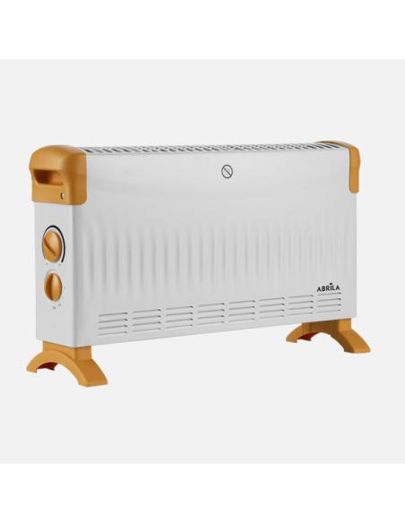 Convector Kevin 2000w Blanco/ocre 3pot. Termostato Reg. Funcion Turbo Control Temp.proteccion.32,5x53,5x17cm