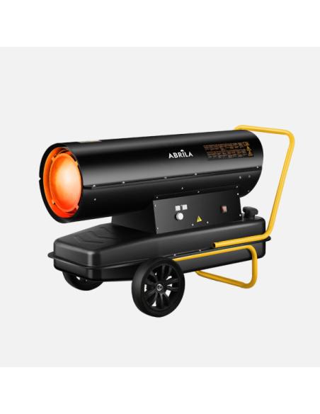 Cañon Calefactor Gasoleo Alpine 80kw Negro/amarillo 68l Caudal2870m3/h Proteccion Seg.control Temperatura 73x127x59cm