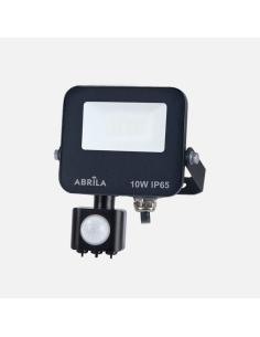 Proyector C/sensor Boiro 10w 6500k Negro 1000l Led Smd Ip65 Orientable 15x11x6cm