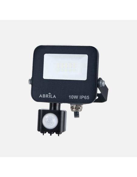 Proyector C/sensor Boiro 10w 6500k Negro 1000l Led Smd Ip65 Orientable 15x11x6cm