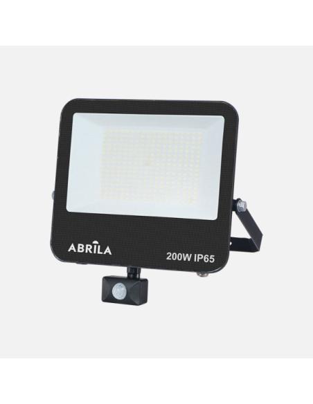 Proyector C/sensor Boiro 200w 6500k Negro 20000lm Led Smd Ip65 Orientable 32x29x6,5cm