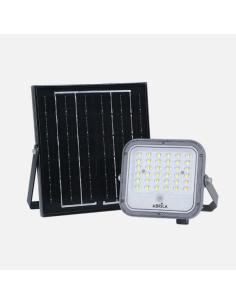 Proyector Solar Ferrol 50w 6500k Gris 890lm Ip65 Cable 2m C/mando (14x15x4)(21x20x1,7)cm