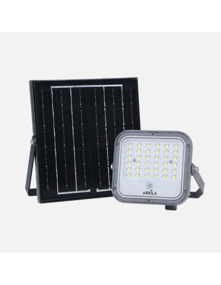 Proyector Solar Ferrol 50w 6500k Gris 890lm Ip65 Cable 2m C/mando (14x15x4)(21x20x1,7)cm