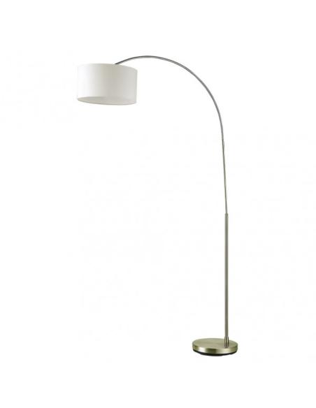 Pie De Salon Polux 1xe27 Cuero C/pant Beis 165x90x34 Cm