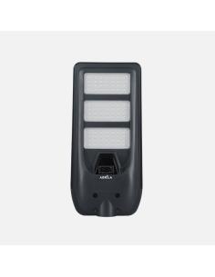 Farola Led Solar Bazan 200w 6500k Gris 2890lm Ip65 C/mando Y Sensor Movimiento Y Crepuscular 50x24x6cm