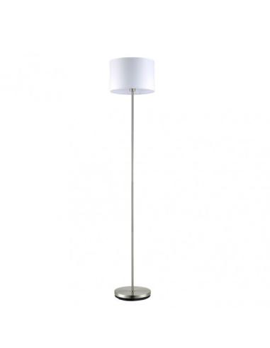 Pie De Salon Aldebaran 1xe27 Niquel C/pant Blanca 170x35x35 Cm