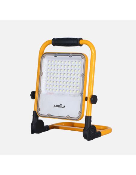Proyector Inalambrico Brion 50w 6500k Amarillo 1980lm 4modos Ip65 Cable 1m Orientable 33x25,5x6cm