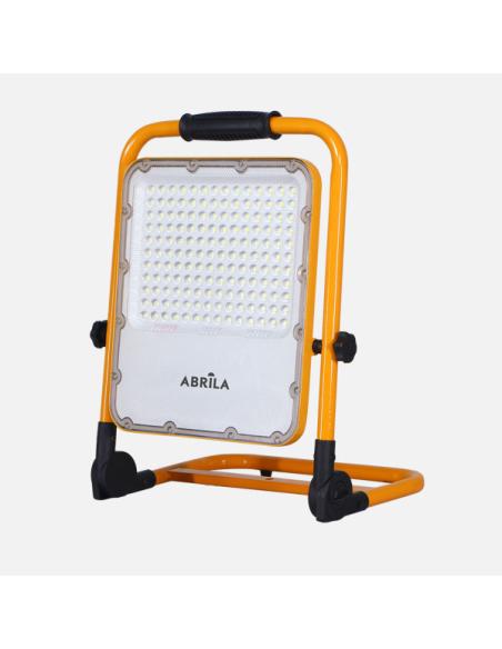Proyector Inalambrico Brion 100w 6500k Amarillo 2970lm 4modos Ip65 Cable 1m Orientable 38,5x30,5x6,5cm
