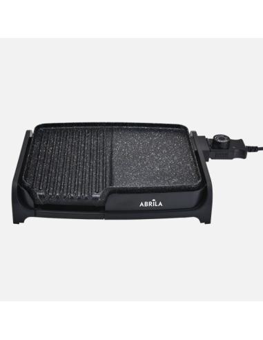 Plancha De Asar Y Gril Takao 1600w Negro Ceramico.antiadherente Termost.reg.calentamiento Rapido 8x47x28,5cm