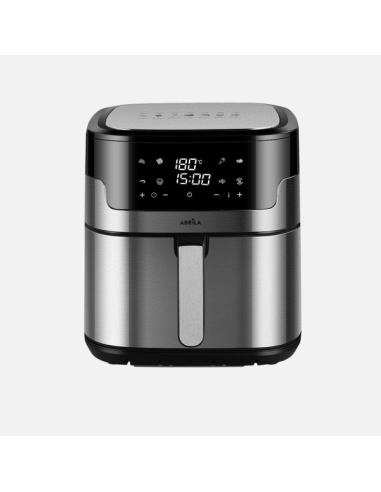 Freidora De Aire Casanova 8l 1800w Acero/negro Doble Resist.display,temporiz.termostato Tactil 32,5x31x32,5cm