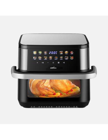 Freidora De Aire Lanus 10l 2000w Negro/acero Doble Resistencia Display,temporiz.termostato Tactil 33,5x45x37,5cm