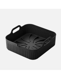 Bandeja Silicona Manacor Freidora Aire 7,5x26x24cm Negra Superf.antiadherente