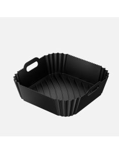 Bandeja Silicona Manacor Freidora Aire 6x22,5x22cm Negro Antiadherente