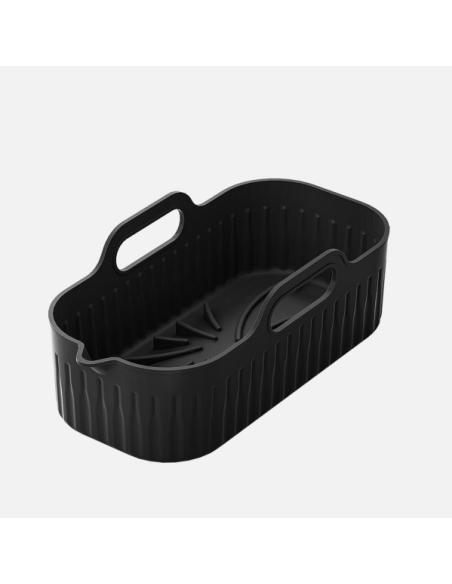 Bandeja Silicona Manacor Freidora Aire 8x20x12cm Negra Superf.antiadherente