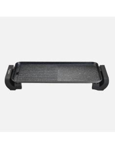 Plancha De Asar Y Gril Tokachi 1800w Negro Ceramica Antiadherente Termost.reg.calentamiento Rapido 6x57,5x23,5cm