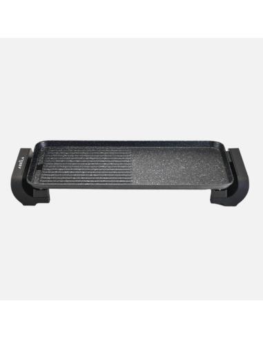 Plancha De Asar Y Gril Tokachi 1800w Negro Ceramica Antiadherente Termost.reg.calentamiento Rapido 6x57,5x23,5cm