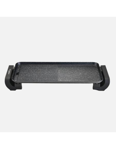 Plancha De Asar Y Gril Tokachi 1800w Negro Ceramica Antiadherente Termost.reg.calentamiento Rapido 6x57,5x23,5cm