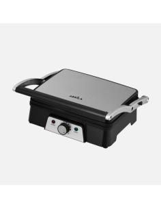 Grill Parrilla Marques 1600w Negro/acero Apertura180º Placa 29x23cm Antiadh.ac.inox.tacto Frio 15,5x33x30cm