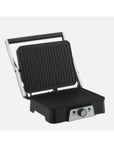 Grill Parrilla Marques 1600w Negro/acero Apertura180º Placa 29x23cm Antiadh.ac.inox.tacto Frio 15,5x33x30cm 2