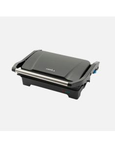 Grill Parrilla Rabion 1200w Negro Apertura 180º Placa 26x16,5cm Antiadh.luz Ind.tact.fro 11,5x29,5x26cm