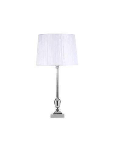 Sobremesa Roble 1xe27 Cromo C/pant Blanca 60.5x30x30 Cm